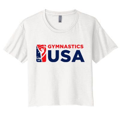 Gymnastics Usa Support The T.E.A.M. U.S.A Flag Crop Top