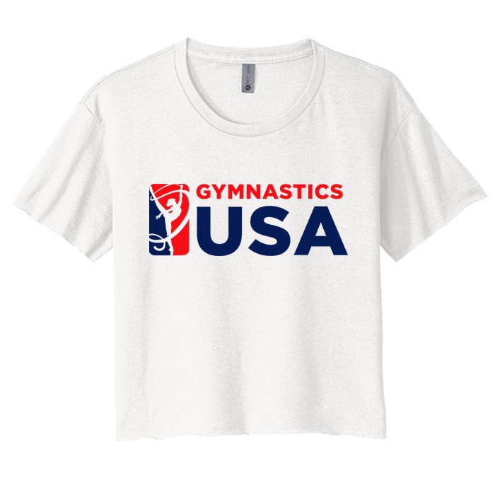 Gymnastics Usa Support The T.E.A.M. U.S.A Flag Crop Top