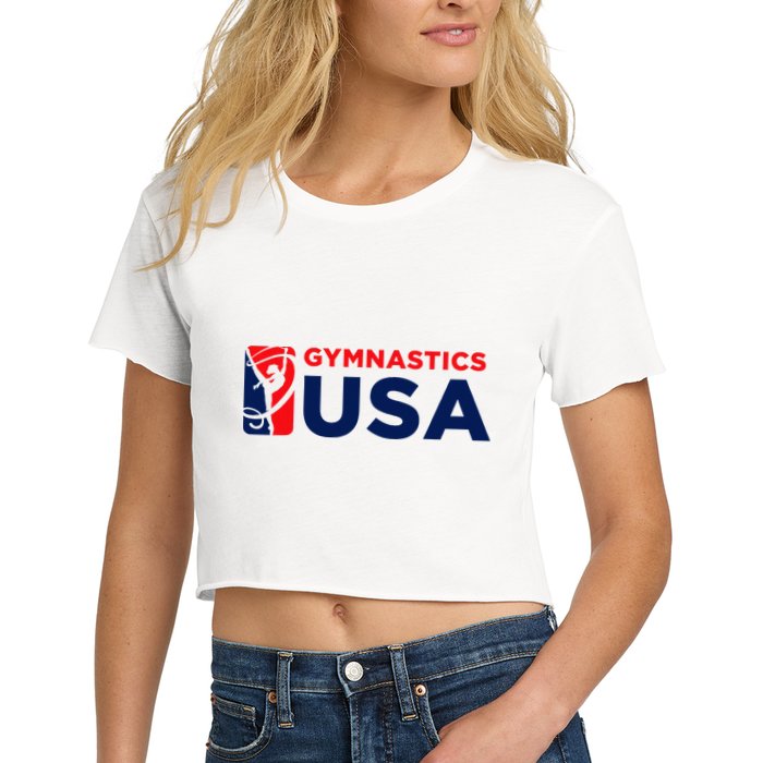 Gymnastics Usa Support The T.E.A.M. U.S.A Flag Crop Top