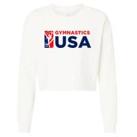 Gymnastics Usa Support The T.E.A.M. U.S.A Flag Cropped Pullover Crew