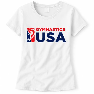 Gymnastics Usa Support The T.E.A.M. U.S.A Flag Womens T-Shirt