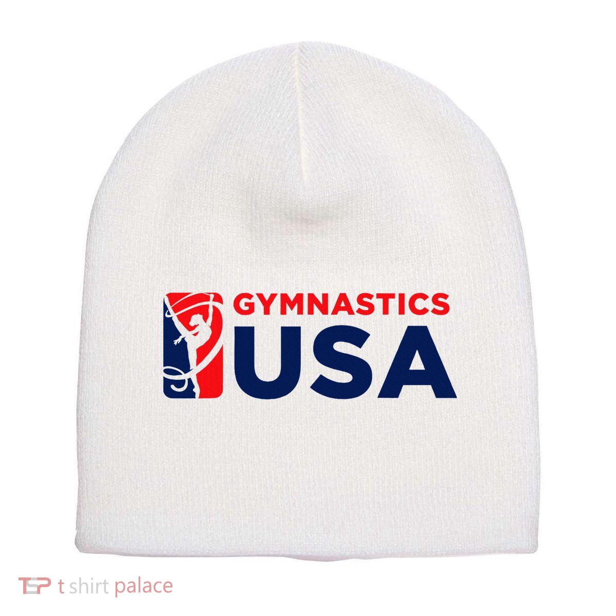 Gymnastics Usa Support The T.E.A.M. U.S.A Flag Short Acrylic Beanie