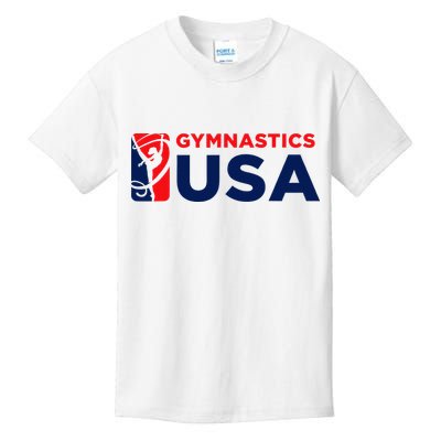 Gymnastics Usa Support The T.E.A.M. U.S.A Flag Kids T-Shirt