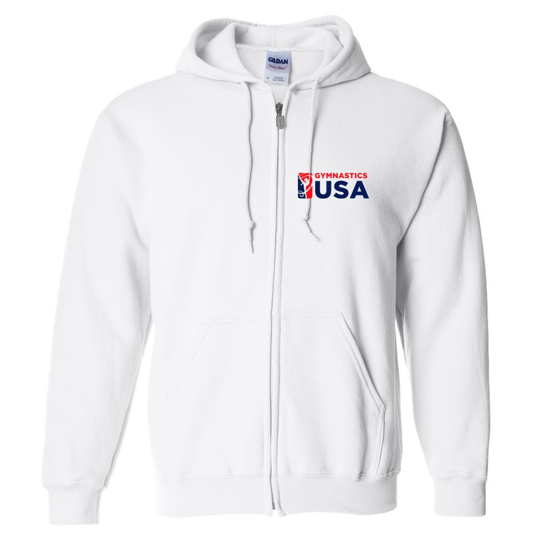 Gymnastics Usa Support The T.E.A.M. U.S.A Flag Full Zip Hoodie