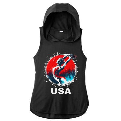 Gymnastics United States Gymnastics Team Apparel Gymnastics Ladies PosiCharge Tri-Blend Wicking Draft Hoodie Tank