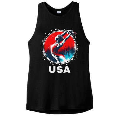 Gymnastics United States Gymnastics Team Apparel Gymnastics Ladies PosiCharge Tri-Blend Wicking Tank