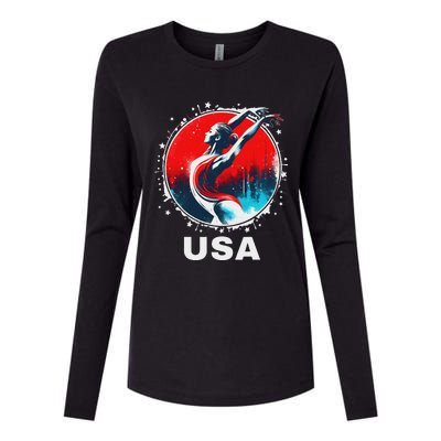 Gymnastics United States Gymnastics Team Apparel Gymnastics Womens Cotton Relaxed Long Sleeve T-Shirt