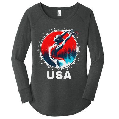 Gymnastics United States Gymnastics Team Apparel Gymnastics Women's Perfect Tri Tunic Long Sleeve Shirt