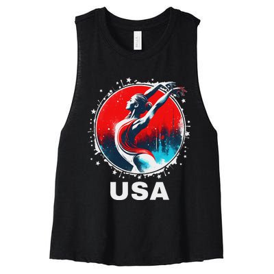 Gymnastics United States Gymnastics Team Apparel Gymnastics Women's Racerback Cropped Tank