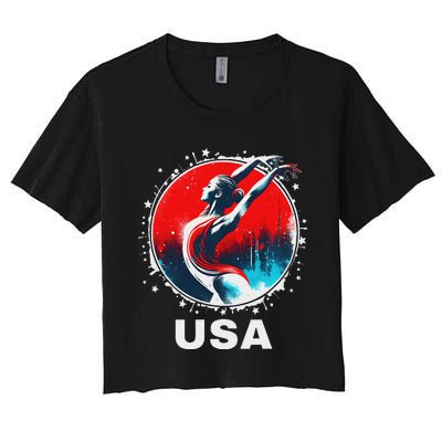 Gymnastics United States Gymnastics Team Apparel Gymnastics Women's Crop Top Tee