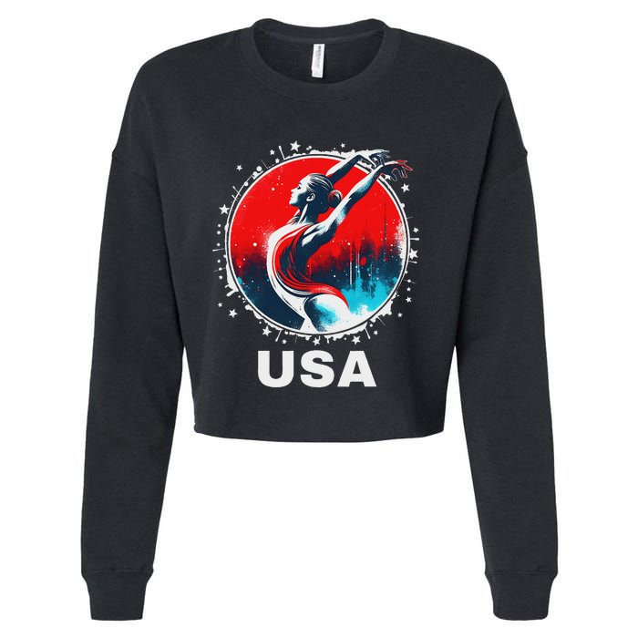 Gymnastics United States Gymnastics Team Apparel Gymnastics Cropped Pullover Crew