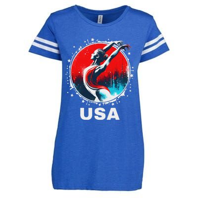 Gymnastics United States Gymnastics Team Apparel Gymnastics Enza Ladies Jersey Football T-Shirt