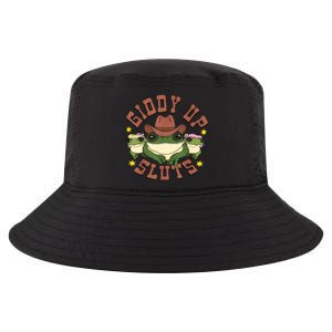 Giddy Up Sluts Funny Western Cowgirl Ranch Rodeo Frog Cool Comfort Performance Bucket Hat