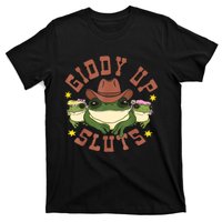 Giddy Up Sluts Funny Western Cowgirl Ranch Rodeo Frog T-Shirt