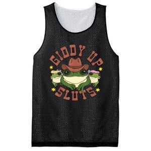 Giddy Up Sluts Funny Western Cowgirl Ranch Rodeo Frog Mesh Reversible Basketball Jersey Tank