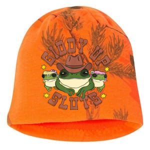 Giddy Up Sluts Funny Western Cowgirl Ranch Rodeo Frog Kati - Camo Knit Beanie