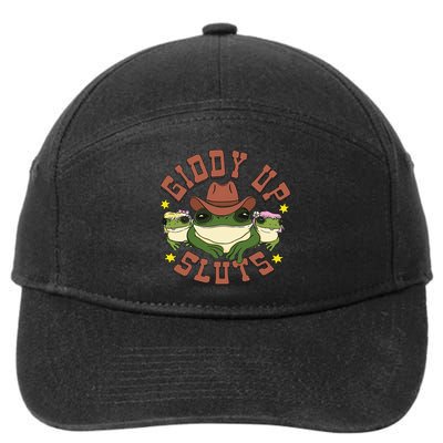 Giddy Up Sluts Funny Western Cow Ranch Rodeo Frog 7-Panel Snapback Hat