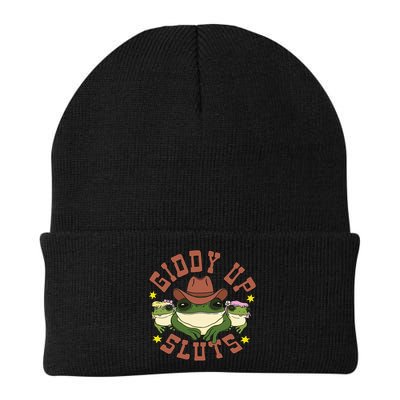 Giddy Up Sluts Funny Western Cow Ranch Rodeo Frog Beanie