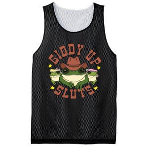 Giddy Up Sluts Funny Western Cow Ranch Rodeo Frog Mesh Reversible Basketball Jersey Tank