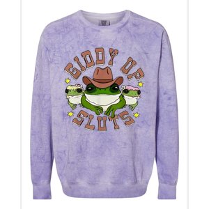 Giddy Up Sluts Colorblast Crewneck Sweatshirt