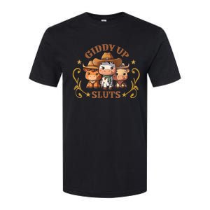 Giddy Up Sluts Funny Western Cowgirl Ranch Rodeo Country Cow Softstyle CVC T-Shirt