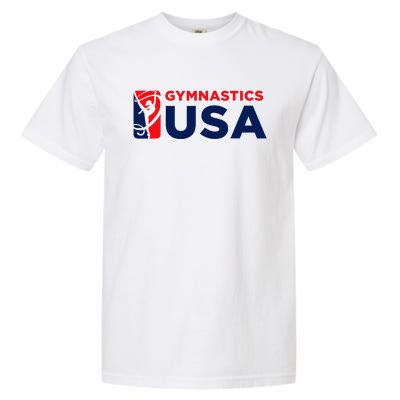 Gymnastics Usa Support The T.E.A.M. U.S.A Flag Garment-Dyed Heavyweight T-Shirt