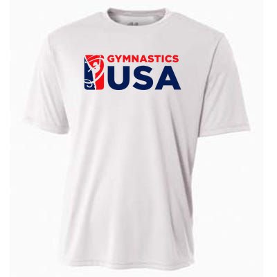 Gymnastics Usa Support The T.E.A.M. U.S.A Flag Cooling Performance Crew T-Shirt