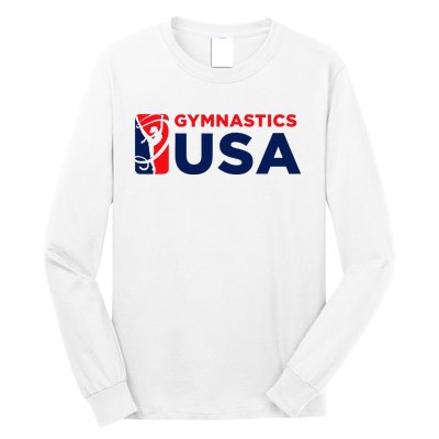 Gymnastics Usa Support The T.E.A.M. U.S.A Flag Long Sleeve Shirt