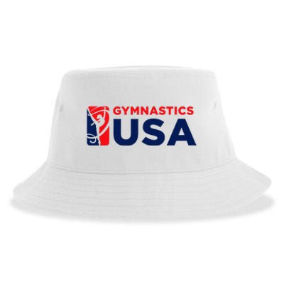 Gymnastics Usa Support The T.E.A.M. U.S.A Flag Sustainable Bucket Hat