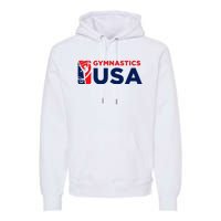 Gymnastics Usa Support The T.E.A.M. U.S.A Flag Premium Hoodie