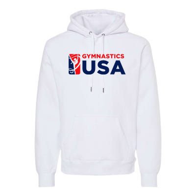 Gymnastics Usa Support The T.E.A.M. U.S.A Flag Premium Hoodie