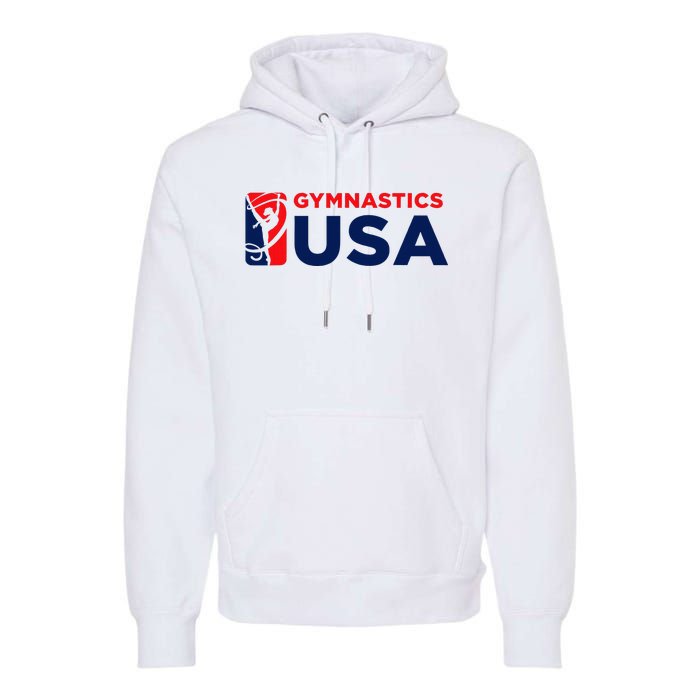 Gymnastics Usa Support The T.E.A.M. U.S.A Flag Premium Hoodie