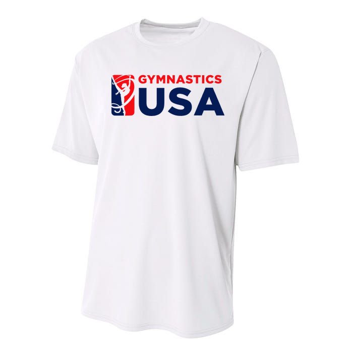 Gymnastics Usa Support The T.E.A.M. U.S.A Flag Performance Sprint T-Shirt