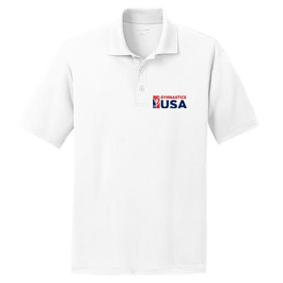 Gymnastics Usa Support The T.E.A.M. U.S.A Flag PosiCharge RacerMesh Polo