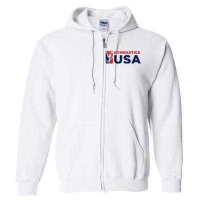 Gymnastics Usa Support The T.E.A.M. U.S.A Flag Full Zip Hoodie