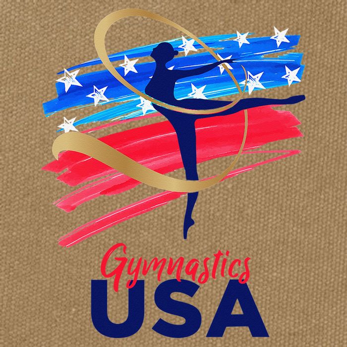 Gymnastics USA Support the Team USA Flag Cotton Canvas Backpack