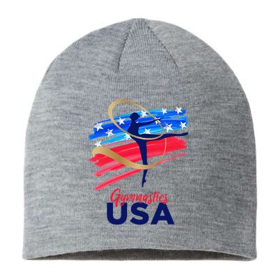 Gymnastics USA Support the Team USA Flag Sustainable Beanie