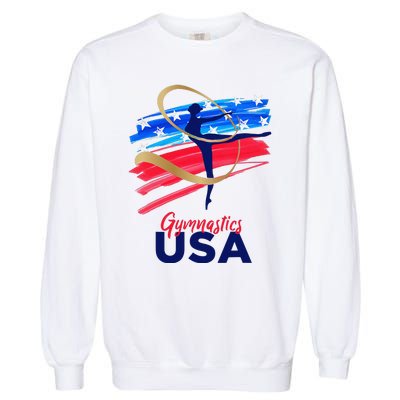 Gymnastics USA Support the Team USA Flag Garment-Dyed Sweatshirt