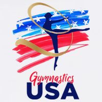 Gymnastics USA Support the Team USA Flag Cooling Performance Crew T-Shirt