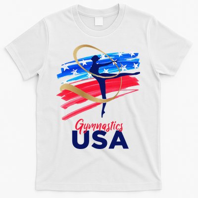 Gymnastics USA Support the Team USA Flag T-Shirt