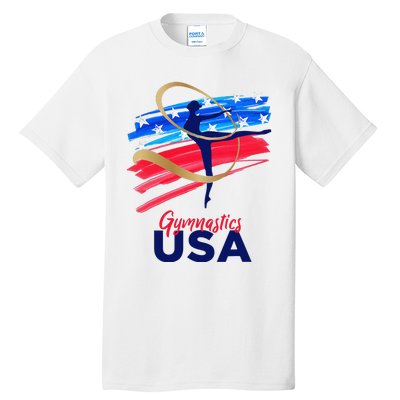 Gymnastics USA Support the Team USA Flag Tall T-Shirt