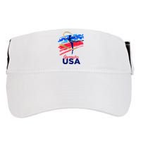 Gymnastics USA Support the Team USA Flag Adult Drive Performance Visor