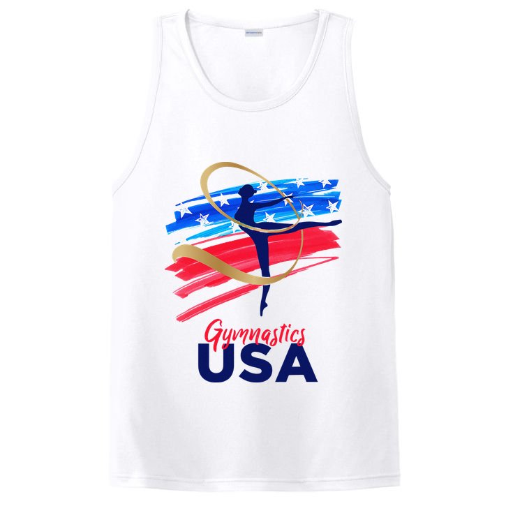 Gymnastics USA Support the Team USA Flag PosiCharge Competitor Tank