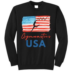 Gymnastics Usa Support The Team Costumes Usa Flag Gymnastics Tall Sweatshirt