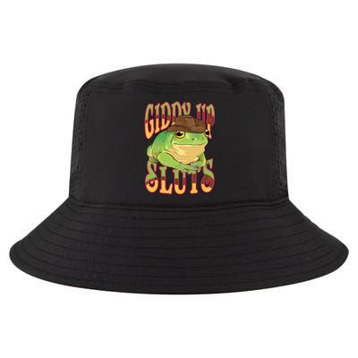 Giddy Up Sluts Funny Western Ranch Cowgirl Rodeo Frog Cool Comfort Performance Bucket Hat