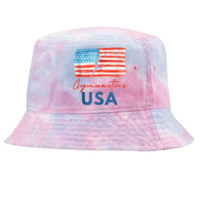 Gymnastics Usa Support The Team Costumes Usa Flag Gymnastics Tie-Dyed Bucket Hat