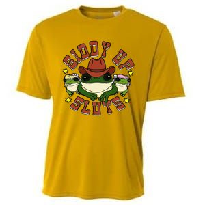 Giddy Up Sluts Frog Funny Cooling Performance Crew T-Shirt