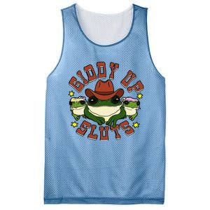 Giddy Up Sluts Frog Funny Mesh Reversible Basketball Jersey Tank