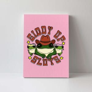 Giddy Up Sluts Frog Funny Canvas