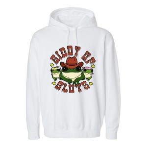 Giddy Up Sluts Frog Funny Garment-Dyed Fleece Hoodie